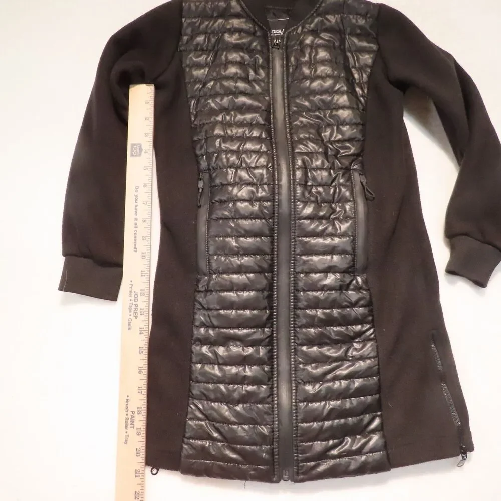 Giguman Islamic Men's Wear Quilted Jacket Black Zip Sleeve Knit Uzbekista
